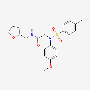 molecular formula C21H26N2O5S B3878302 N~2~-(4-methoxyphenyl)-N~2~-[(4-methylphenyl)sulfonyl]-N~1~-(tetrahydro-2-furanylmethyl)glycinamide CAS No. 5669-53-4