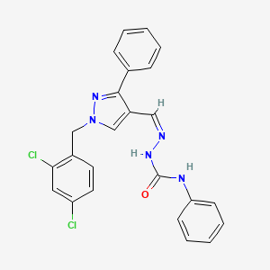 1-(2,4-dichlorobenzyl)-3-phenyl-1H-pyrazole-4-carbaldehyde N-phenylsemicarbazone