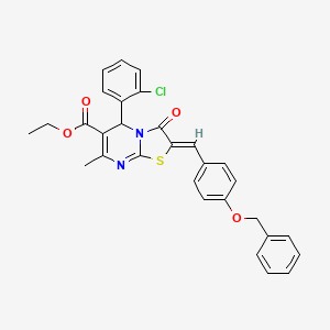 ethyl 2-[4-(benzyloxy)benzylidene]-5-(2-chlorophenyl)-7-methyl-3-oxo-2,3-dihydro-5H-[1,3]thiazolo[3,2-a]pyrimidine-6-carboxylate