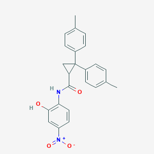 molecular formula C24H22N2O4 B387840 N-(2-hydroxy-4-nitrophenyl)-2,2-bis(4-methylphenyl)cyclopropane-1-carboxamide 