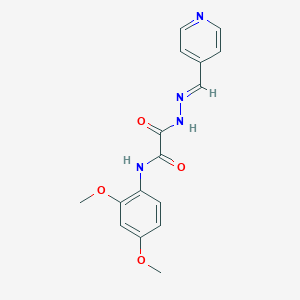 molecular formula C16H16N4O4 B3878492 N-(2,4-dimethoxyphenyl)-2-oxo-2-[(2E)-2-(pyridin-4-ylmethylidene)hydrazinyl]acetamide 