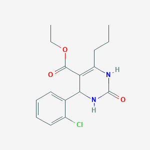 molecular formula C16H19ClN2O3 B3878686 ethyl 4-(2-chlorophenyl)-2-oxo-6-propyl-1,2,3,4-tetrahydro-5-pyrimidinecarboxylate 