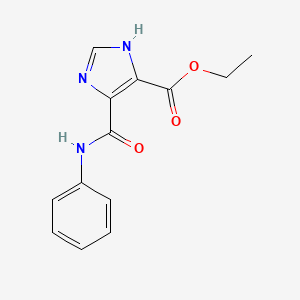 molecular formula C13H13N3O3 B3878748 ethyl 5-(phenylcarbamoyl)-1H-imidazole-4-carboxylate CAS No. 89562-37-8