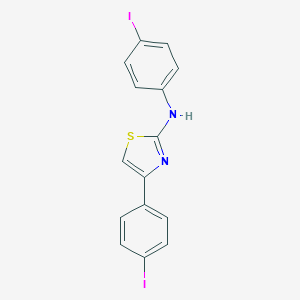 molecular formula C15H10I2N2S B387888 N,4-bis(4-iodophenyl)-1,3-thiazol-2-amine 