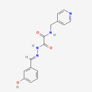 molecular formula C15H14N4O3 B3878980 N'-[(E)-(3-hydroxyphenyl)methylideneamino]-N-(pyridin-4-ylmethyl)oxamide 
