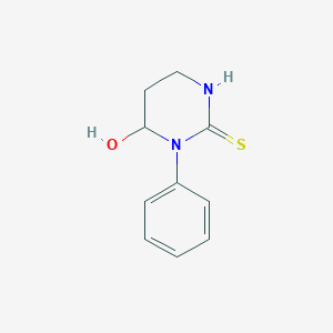 molecular formula C10H12N2OS B3879167 6-Hydroxy-1-phenyl-1,3-diazinane-2-thione 