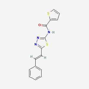 molecular formula C15H11N3OS2 B3879227 N-[5-[(E)-2-phenylethenyl]-1,3,4-thiadiazol-2-yl]thiophene-2-carboxamide 