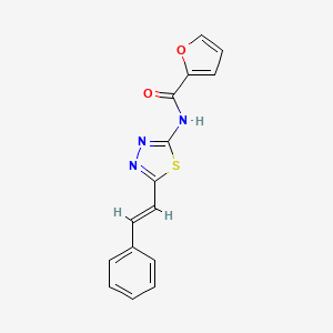 molecular formula C15H11N3O2S B3879351 N-[5-[(E)-2-phenylethenyl]-1,3,4-thiadiazol-2-yl]furan-2-carboxamide 