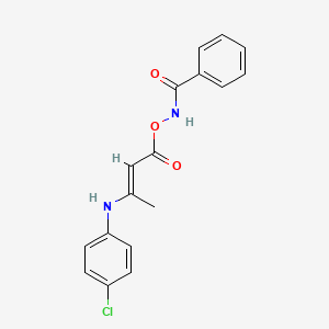 molecular formula C17H15ClN2O3 B3879457 benzamido (E)-3-(4-chloroanilino)but-2-enoate 