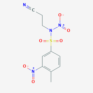 molecular formula C10H10N4O6S B387962 N-(2-cyanoethyl)-4-methyl-N,3-dinitrobenzenesulfonamide 