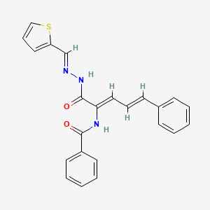 molecular formula C23H19N3O2S B3879668 N-(4-phenyl-1-{[2-(2-thienylmethylene)hydrazino]carbonyl}-1,3-butadien-1-yl)benzamide 