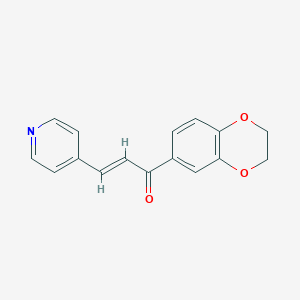 B3879943 1-(2,3-dihydro-1,4-benzodioxin-6-yl)-3-(4-pyridinyl)-2-propen-1-one CAS No. 5677-94-1