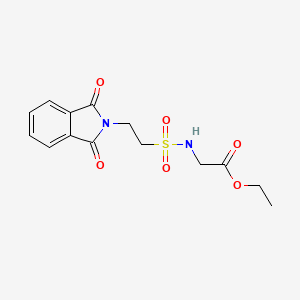 molecular formula C14H16N2O6S B3879968 ethyl N-{[2-(1,3-dioxo-1,3-dihydro-2H-isoindol-2-yl)ethyl]sulfonyl}glycinate CAS No. 7478-86-6