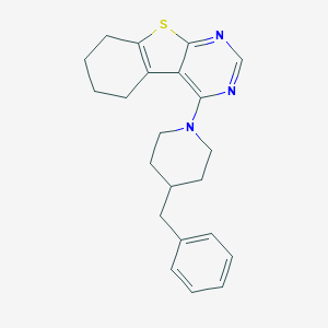 B388001 4-(4-Benzyl-1-piperidinyl)-5,6,7,8-tetrahydro[1]benzothieno[2,3-d]pyrimidine CAS No. 296773-22-3