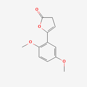 molecular formula C12H12O4 B3880126 5-(2,5-dimethoxyphenyl)-3H-furan-2-one 
