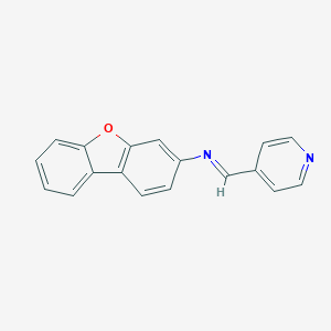 molecular formula C18H12N2O B388017 N-dibenzo[b,d]furan-3-yl-N-[(E)-1-(4-pyridyl)methylidene]amine 