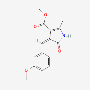 molecular formula C15H15NO4 B3880367 methyl (4Z)-4-[(3-methoxyphenyl)methylidene]-2-methyl-5-oxo-1H-pyrrole-3-carboxylate 