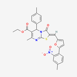 ethyl 7-methyl-2-{[5-(4-methyl-2-nitrophenyl)-2-furyl]methylene}-5-(4-methylphenyl)-3-oxo-2,3-dihydro-5H-[1,3]thiazolo[3,2-a]pyrimidine-6-carboxylate