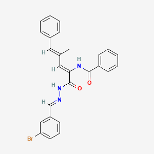 N-(1-{[2-(3-bromobenzylidene)hydrazino]carbonyl}-3-methyl-4-phenyl-1,3-butadien-1-yl)benzamide
