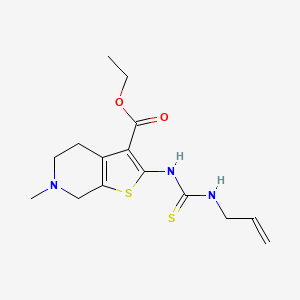 molecular formula C15H21N3O2S2 B3881005 ethyl 6-methyl-2-{[(prop-2-en-1-yl)carbamothioyl]amino}-4H,5H,7H-thieno[2,3-c]pyridine-3-carboxylate 