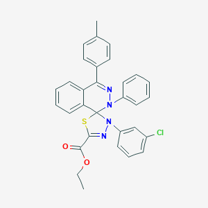molecular formula C31H25ClN4O2S B388102 ethyl 3'-(3-chlorophenyl)-4-(4-methylphenyl)-2-phenyl-2H,3'H-spiro[phthalazine-1,2'-[1,3,4]thiadiazole]-5'-carboxylate 