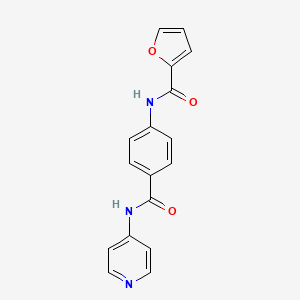 molecular formula C17H13N3O3 B3881119 N-[4-(pyridin-4-ylcarbamoyl)phenyl]furan-2-carboxamide 