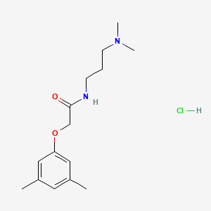 molecular formula C15H25ClN2O2 B3881315 N-[3-(dimethylamino)propyl]-2-(3,5-dimethylphenoxy)acetamide;hydrochloride 