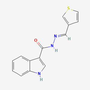 molecular formula C14H11N3OS B3881359 N-[(E)-3-Thienylmethyleneamino]-1H-indole-3-carboxamide 