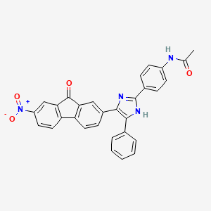 molecular formula C30H20N4O4 B3881392 N-[4-[4-(7-nitro-9-oxofluoren-2-yl)-5-phenyl-1H-imidazol-2-yl]phenyl]acetamide 