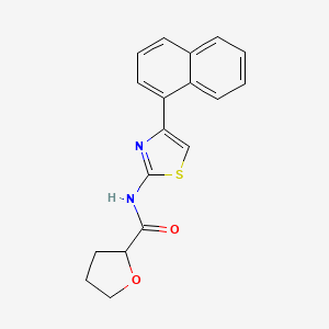 molecular formula C18H16N2O2S B3881562 N~2~-[4-(1-naphthyl)-1,3-thiazol-2-yl]tetrahydro-2-furancarboxamide 