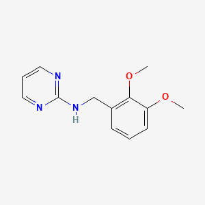 molecular formula C13H15N3O2 B3881617 N-[(2,3-dimethoxyphenyl)methyl]pyrimidin-2-amine 