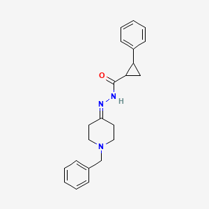 molecular formula C22H25N3O B3881693 N'-(1-benzylpiperidin-4-ylidene)-2-phenylcyclopropanecarbohydrazide 