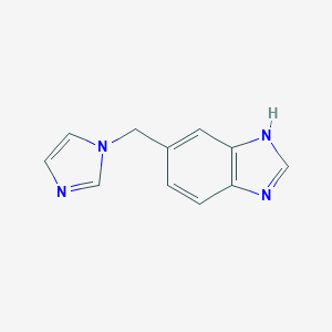 molecular formula C11H10N4 B038817 5-((1H-imidazol-1-yl)methyl)-1H-benzo[d]imidazole CAS No. 115575-12-7