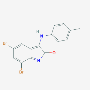 5,7-dibromo-3-(4-methylanilino)indol-2-one