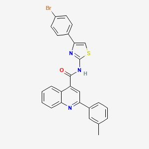 molecular formula C26H18BrN3OS B3881769 N-[4-(4-bromophenyl)-1,3-thiazol-2-yl]-2-(3-methylphenyl)quinoline-4-carboxamide 