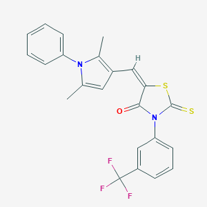 5-[(2,5-dimethyl-1-phenyl-1H-pyrrol-3-yl)methylene]-2-thioxo-3-[3-(trifluoromethyl)phenyl]-1,3-thiazolidin-4-one