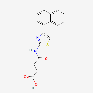 molecular formula C17H14N2O3S B3881904 3-{[4-(NAPHTHALEN-1-YL)-1,3-THIAZOL-2-YL]CARBAMOYL}PROPANOIC ACID 