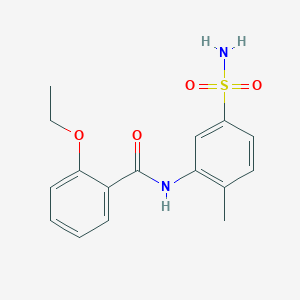 molecular formula C16H18N2O4S B3881970 N~1~-[5-(AMINOSULFONYL)-2-METHYLPHENYL]-2-ETHOXYBENZAMIDE 