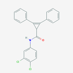N-(3,4-dichlorophenyl)-2,3-diphenylcycloprop-2-ene-1-carboxamide