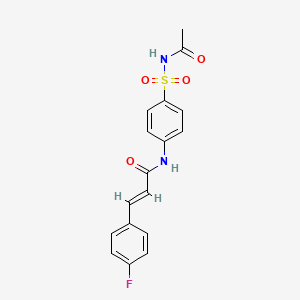 molecular formula C17H15FN2O4S B3882067 N-{4-[(acetylamino)sulfonyl]phenyl}-3-(4-fluorophenyl)acrylamide 