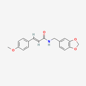 molecular formula C18H17NO4 B3882077 N-(1,3-benzodioxol-5-ylmethyl)-3-(4-methoxyphenyl)acrylamide 