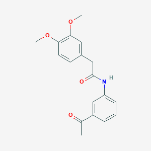 molecular formula C18H19NO4 B3882167 N-(3-acetylphenyl)-2-(3,4-dimethoxyphenyl)acetamide 