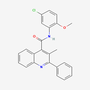 molecular formula C24H19ClN2O2 B3882183 N-(5-chloro-2-methoxyphenyl)-3-methyl-2-phenylquinoline-4-carboxamide CAS No. 5701-47-3
