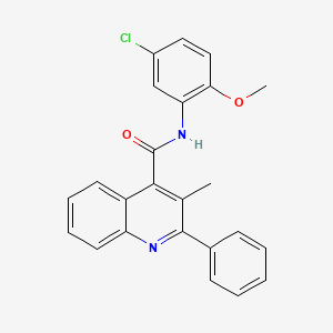 B3882183 N-(5-chloro-2-methoxyphenyl)-3-methyl-2-phenyl-4-quinolinecarboxamide CAS No. 5701-47-3