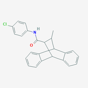 molecular formula C24H20ClNO B388219 N-(4-chlorophenyl)-12-methyl-9,10-dihydro-9,10-ethanoanthracene-11-carboxamide 