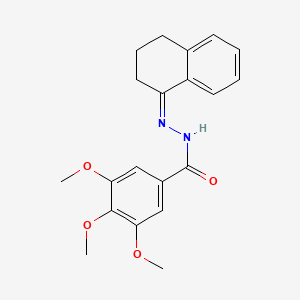 molecular formula C20H22N2O4 B3882282 N-[(Z)-3,4-dihydro-2H-naphthalen-1-ylideneamino]-3,4,5-trimethoxybenzamide 