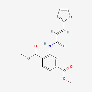 molecular formula C17H15NO6 B3882286 dimethyl 2-{[3-(2-furyl)acryloyl]amino}terephthalate 