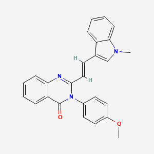 molecular formula C26H21N3O2 B3882374 3-(4-METHOXYPHENYL)-2-[(1E)-2-(1-METHYL-1H-INDOL-3-YL)ETHENYL]-3,4-DIHYDROQUINAZOLIN-4-ONE 