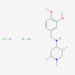 molecular formula C17H30Cl2N2O2 B3882422 N-[(3,4-dimethoxyphenyl)methyl]-1,2,5-trimethylpiperidin-4-amine;dihydrochloride 