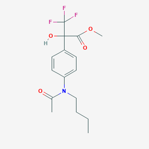 molecular formula C16H20F3NO4 B3882431 methyl 2-{4-[acetyl(butyl)amino]phenyl}-3,3,3-trifluoro-2-hydroxypropanoate 